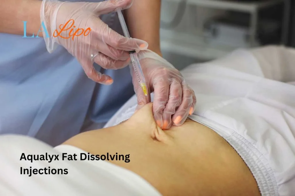 woman having fat dissolving injections Taunton in the stomach
