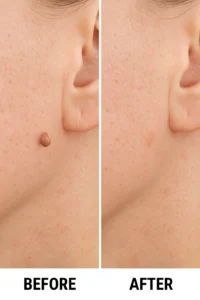 Skin tags removal Taunton before and after
