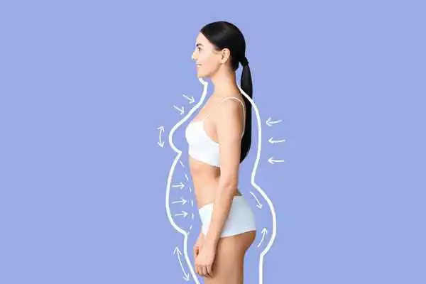 image of woman experiencing fat reduction treatment Taunton