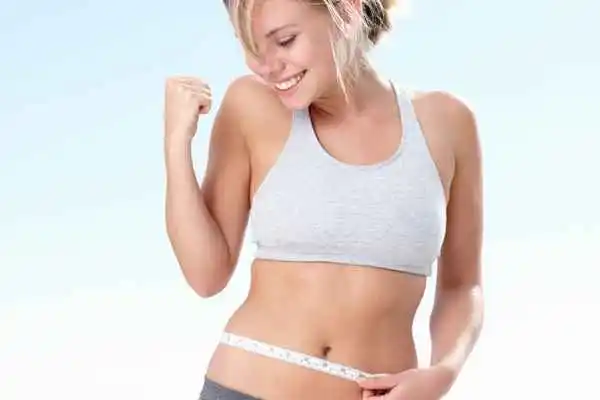 woman happy after fat reduction treatment Taunton