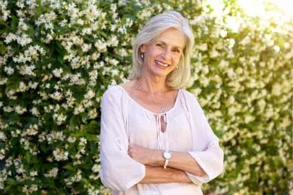 Older woman happy with urinary incontinence treatment Taunton