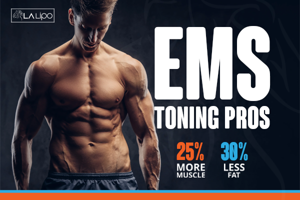Image of man with sculpted stomach showing the fat loss and muscle gain of LA-EMS Body Sculpting Treatment Taunton