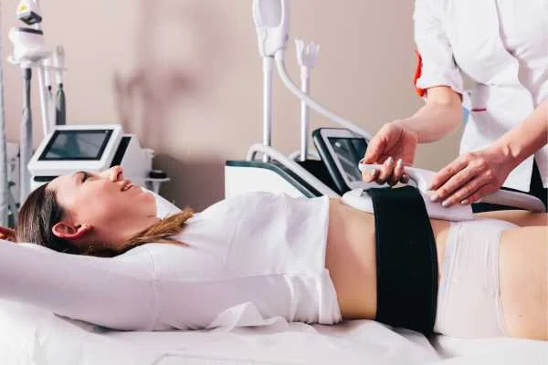 woman having body sculpting to help improve her body image and her mental health Taunton